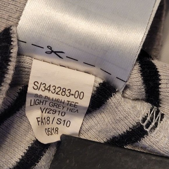 Old Navy Black White Striped T-Shirt Plush Knit Tee Top Size M - Picture 5 of 9